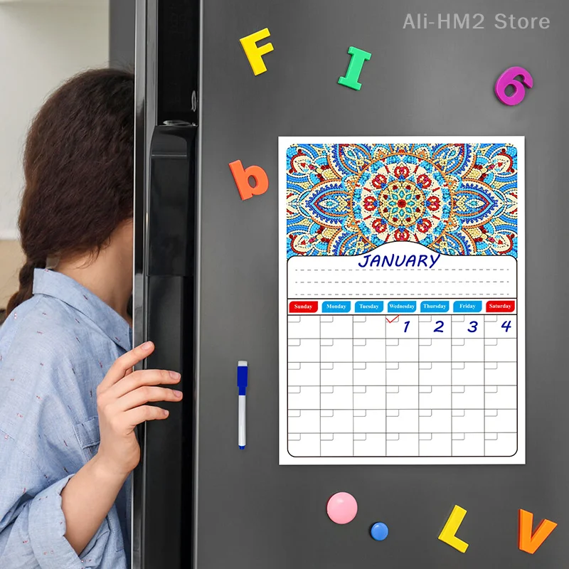 

DIY Art Painter Home Bedroom Kit - Fridge Magnets Soft Magnetic Calendar For Creative Decor