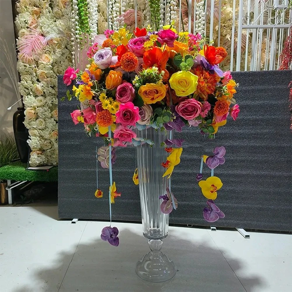 10pcs)wedding decoration crystal centerpiece flower stands glass tall wedding centerpiece 218