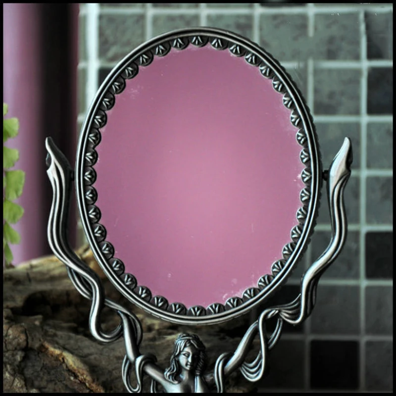 

Vanity Vaniti Mirror Vintage Metal Frame Bedroom Kawaii Makeup Dressing Table Espejo Maquillaje Luz Asthetic Pink Home Decor