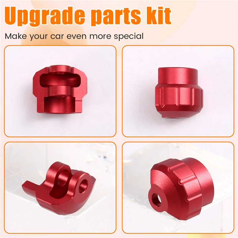 Hot-Shock Absorber Bescherming Cover Forarrma 1/7 1/8 Shock Cap RC Auto Upgrade Onderdelen Accessoires Rood