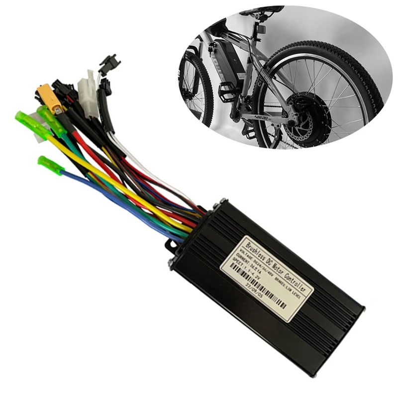 Three Mode Brushless Controller Electric Scooter Electric Bicycle Accessorie 24V/36/48V E-Bike Sine Wave 26A 500/750W SM