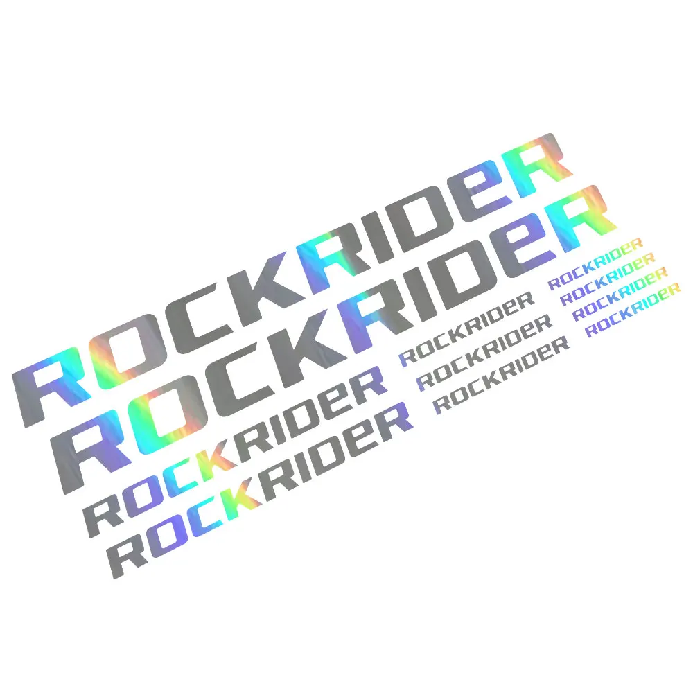 Per ROCKRIDER Grafica Telaio Della Bici Ciclo Ciclismo Bicicletta Mtb Mountain Road Sostituzione Adesivo In Vinile/Kit di Decalcomanie