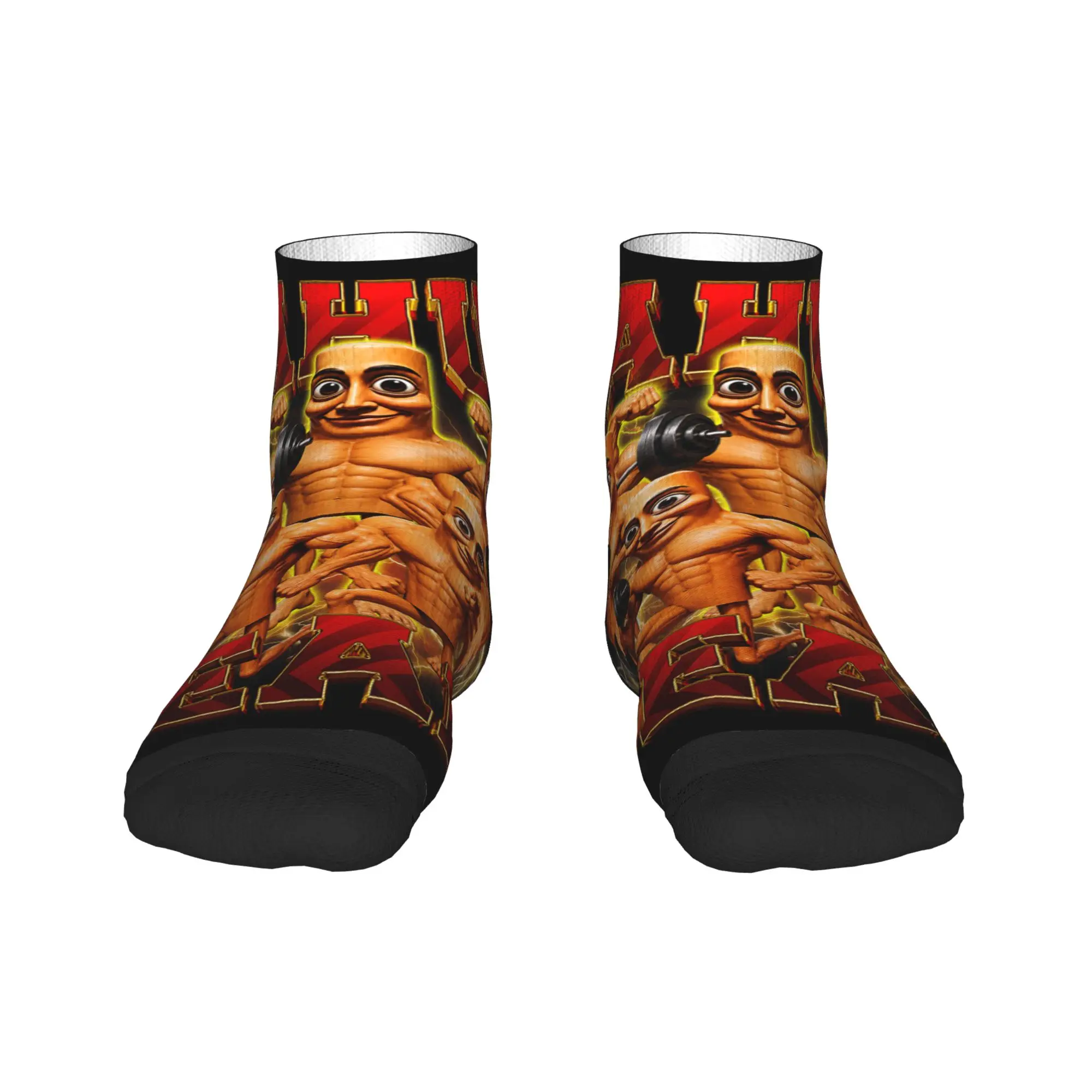 Tung Tung Sahur Workout Team Bootleg Y2K Gym Brainrot Meme Socks Harajuku Ankle Socks Summer Men's Running Sports Casual Sock