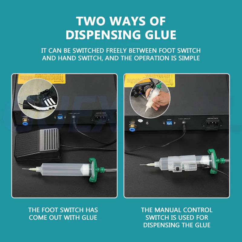 شبه تلقائي الغراء موزع توزيع آلة إيبوكسي الراتنج شبه تلقائي السائل الغراء حقن آلة دليل موزع دواسة للغراء / المذيب / اللاصق / المواد الكيميائية / الطلاء / معجون لحام #5