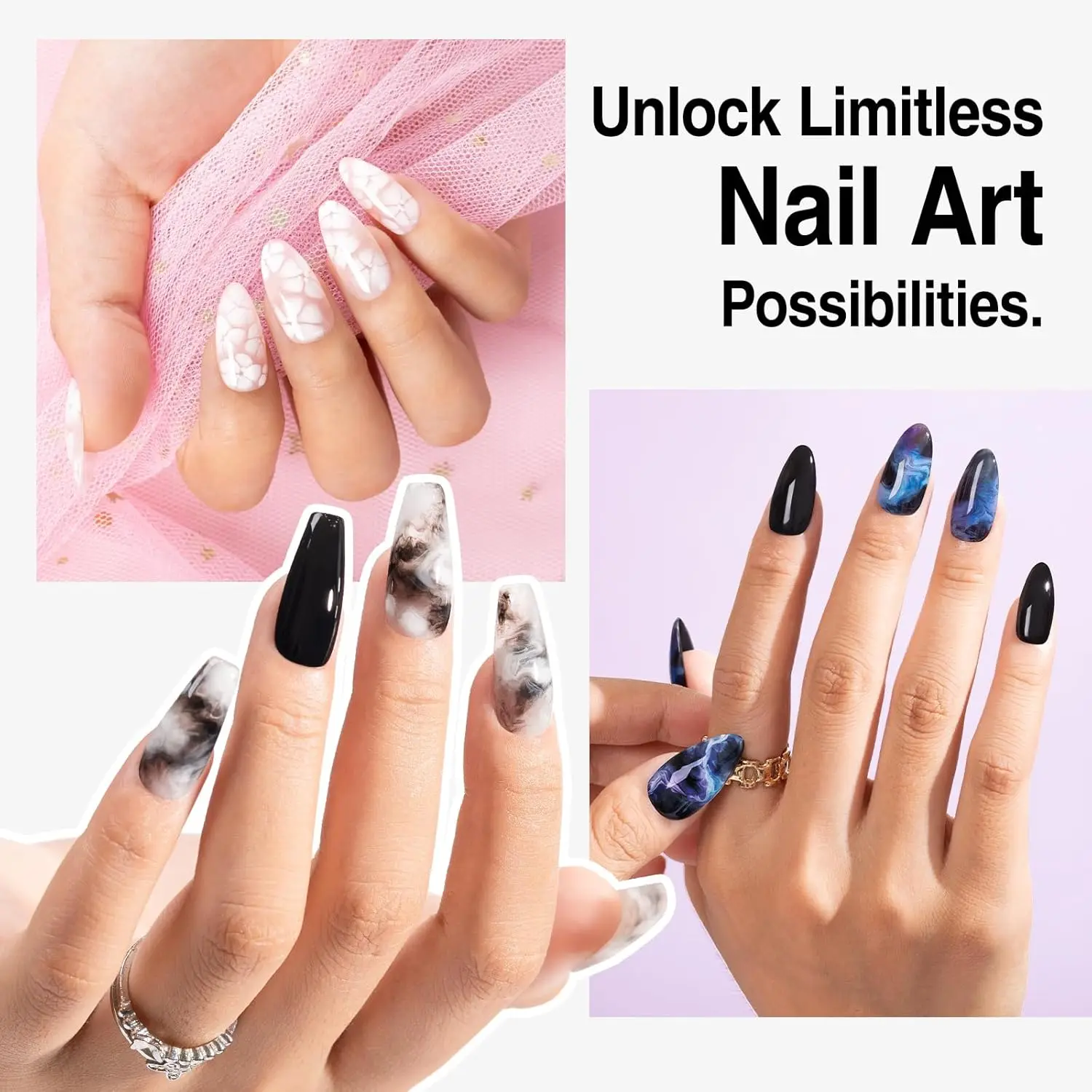 Gellen florescendo gel unha polonês capa superior base gel 15ml pedra de mármore transparente aquarela floral doce uv cura diy suprimentos para unhas