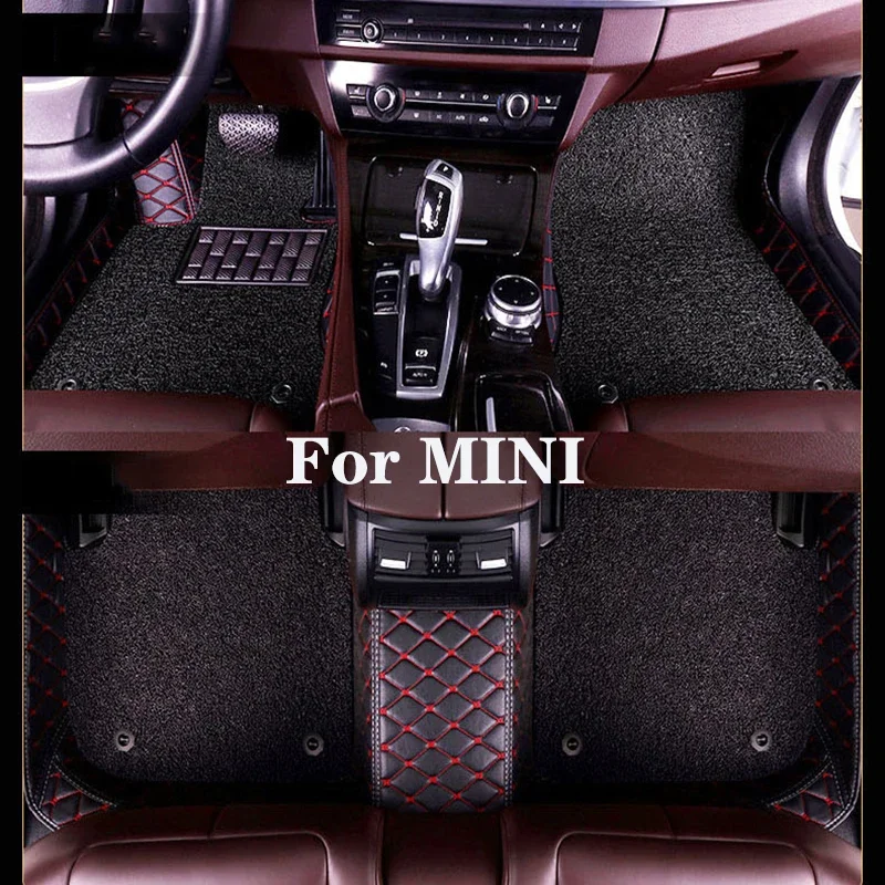 

High Quality Customized Double Layer Detachable Diamond Pattern Car Floor Mat For MINI MINI ONE R52(2door) Auto Parts