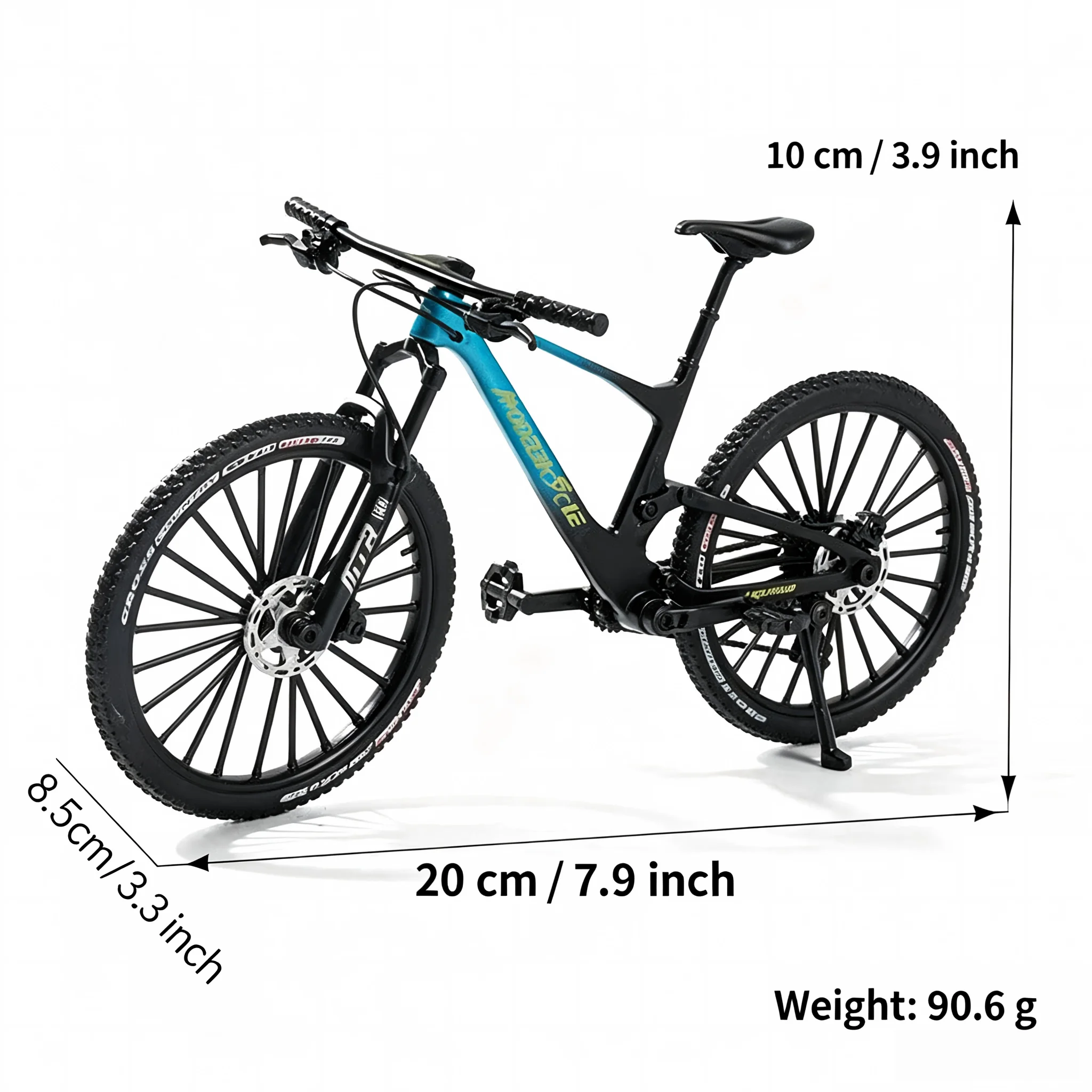 Alloy Mountain Bike Model Realistic Simulation Mini Bicycle Ornament Movable Parts Desktop Collectible Decor Toy Gift for Hobby