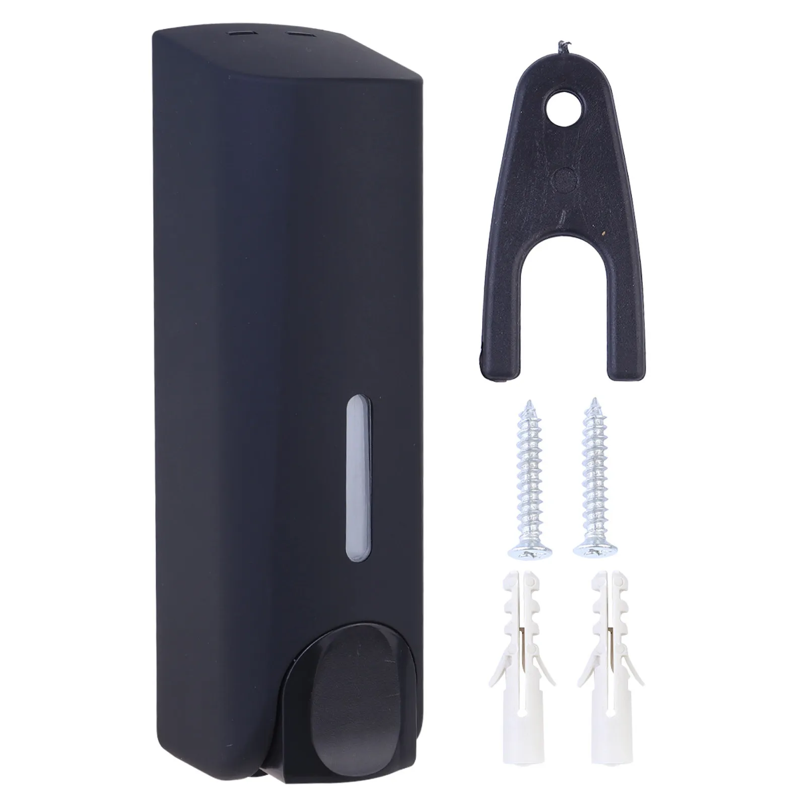

1Pcs Wall-Mounted Soap Dispenser Black High Quality Bathroom Lotion Bottle Push Button Hotel Shampoo Bottle Soap Dispenser
