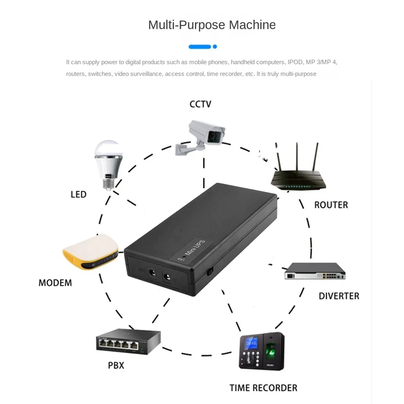 Unterbrechung freie Strom versorgung Mini Ups 2a schwarz für CCTV & WLAN Router Not versorgung