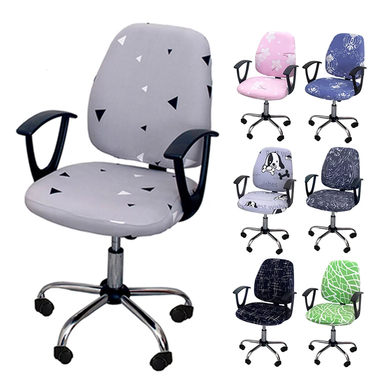 Schreibtisch Stuhl Abdeckung Sitzbezüge Sessel Abdeckung Büro Schreibtisch Stuhl Abdeckung Stretch Split Sitz Schutz Fall funda silla escritorio