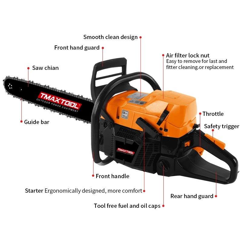 71cc 3.9KW chain saw machine 2 Stroke Petrol Chain For 372 372XP Gasoline  