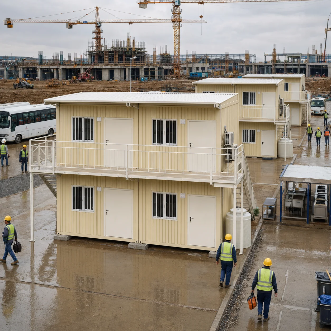 Hot Sale 20ft Corrugated Steel Container House Windproof Anti rust Durable Tiny Home for Construction Site Staff Dorm