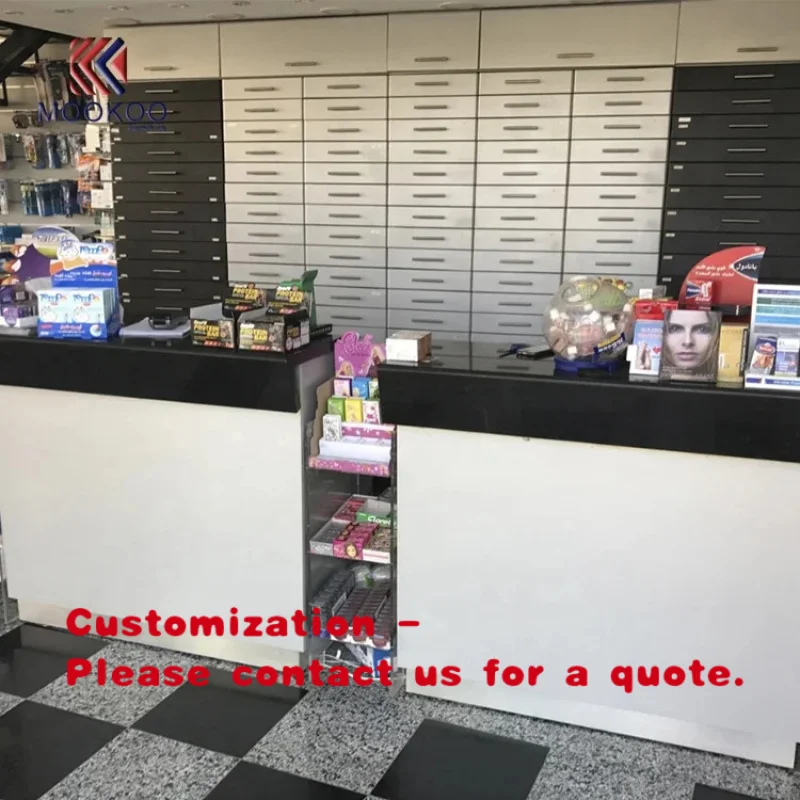 custom.High Quality Pharmacy Medicine Drawers Interior Design Display Rack Systems Drugstore Medicine Storage and Displa