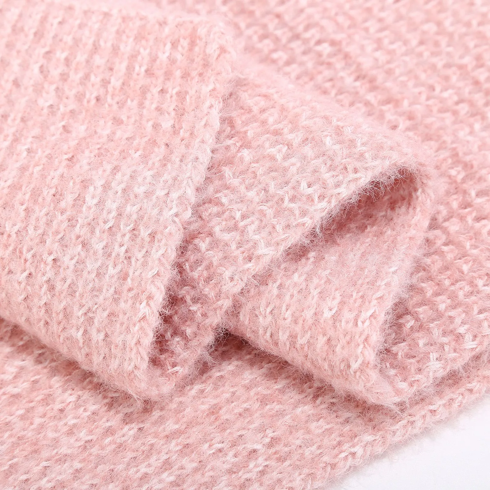 Knitted Three Piece Hats Scarf Gloves Set Autumn Winter Warm Thicken Plush Pompom Ear Protection Cold-proof Cap Glove Women