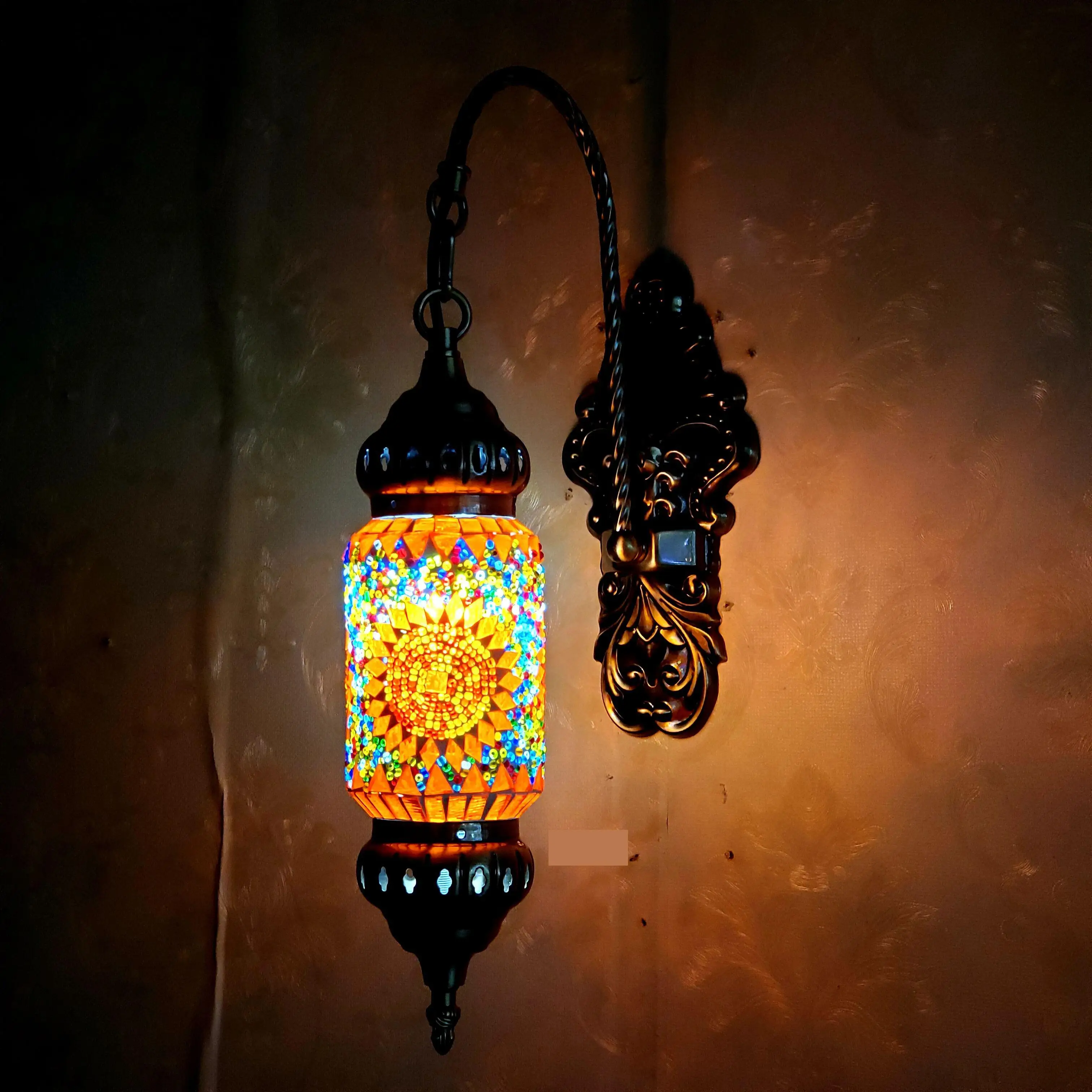 

Restaurant Decorative Wall Lamp Bar Cafe Turkish Lighting Decorative Away Mosaic Glass Lampshade Led Wall Light