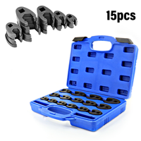15pcs Crowfoot Wrench Set Metric Crows Foot 3/8\