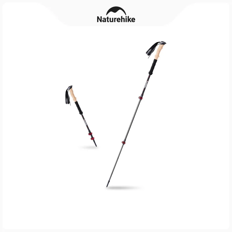 Naturehike 2 Stretchable Carbon Hiking Poles For Outdoor Wear-resistant And Shock-absorbing Hiking Stick