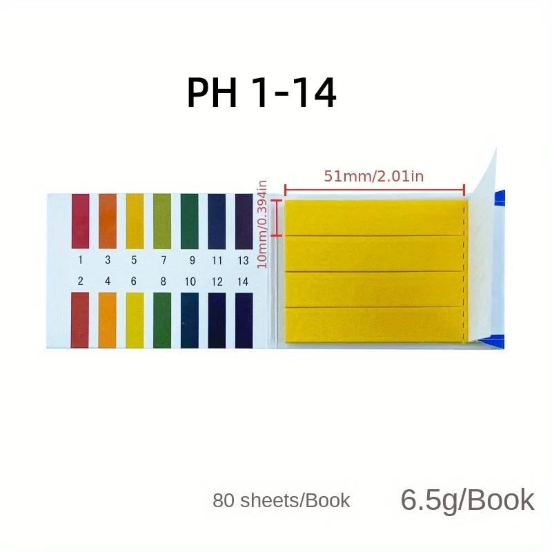 80-800 Strips Professional 1-14 ph Litmus Paper Ph Test Strips Water Cosmetics Soil Acidity Test Strips with Control Card