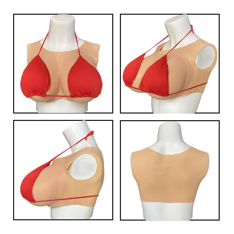Huge Silicone Breast Forms Realistic Nipple Areola Plump Soft Shake Enhance Cosplay Fake Boobs for Transgender Crossdressing
