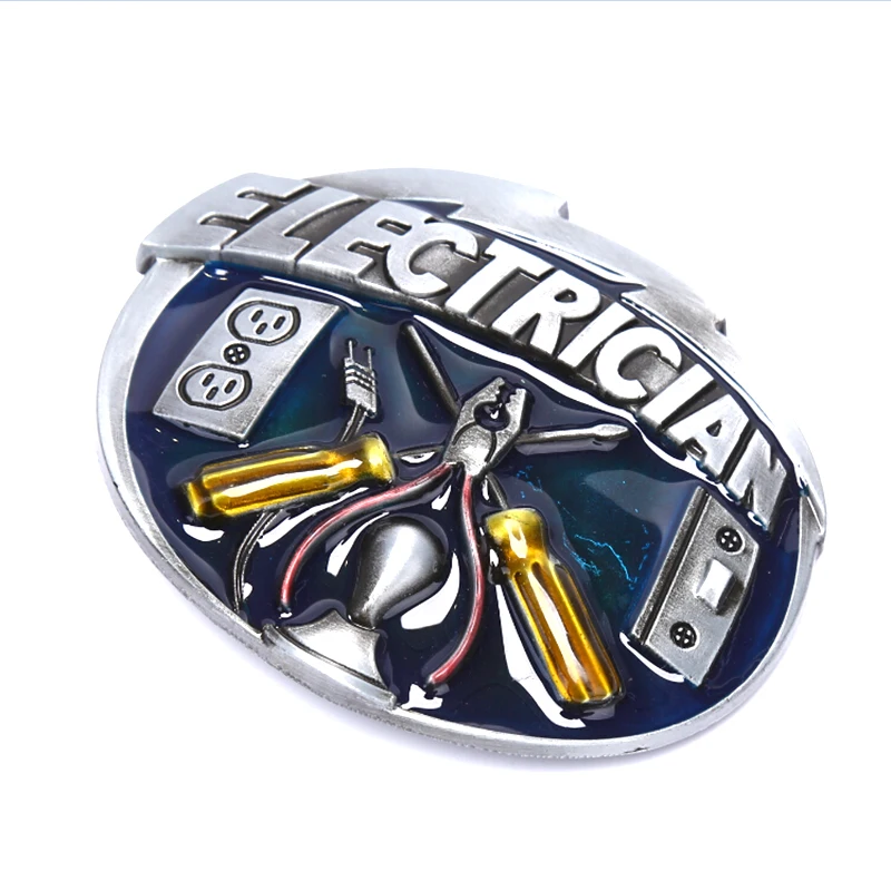 

Винтажный мужской инструмент для электрика, ковбойский ремень из сплава, пряжка, подходит для ремня шириной 1,5 дюйма, новый