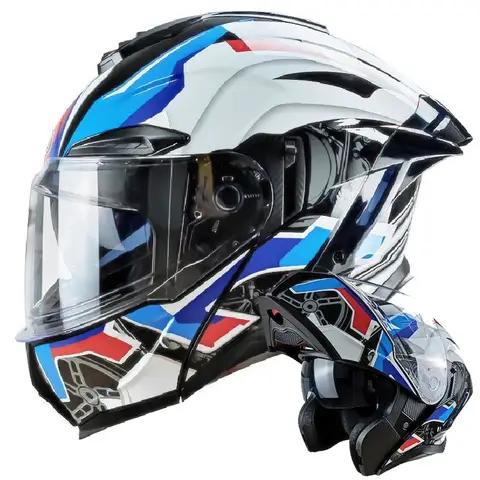 Flip up Motorcycle Helmet Full face Dual lens off-road Racing helmet Men Cascos para moto Motorbike Helmet DOT Approved For BMW