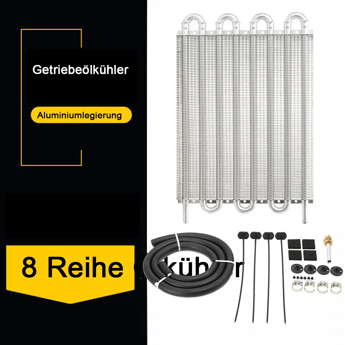 8-reihiger Ölkühler für Fernübertragung, Automobil-Klimaanlage, Rohrstil, Kondensator, Auspuffrohr, Kühler-Konverter-Set – Detail 13