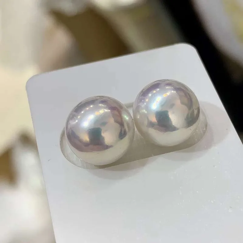 

11-12mm White Round Satin Texture Natural Pearl