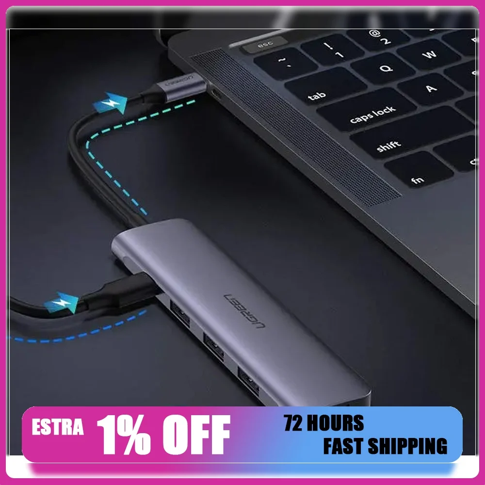 UGREEN 50209 5-in-1 USB-C Hub with 4K HDMI, 3 USB 3.0 Ports and 100W PD Charging