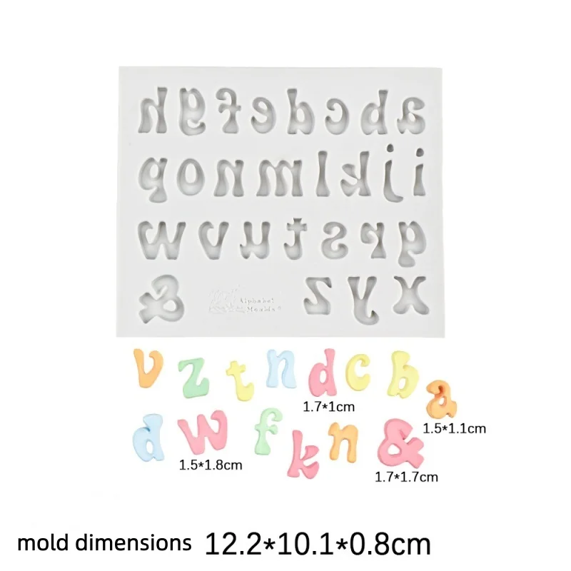 3D Flower letter Heart Silicone Mold DIY Chocolate Mould Large Small Size,Birthday Cake Decor Epoxy Resin Kitchen Baking Tool - view 3