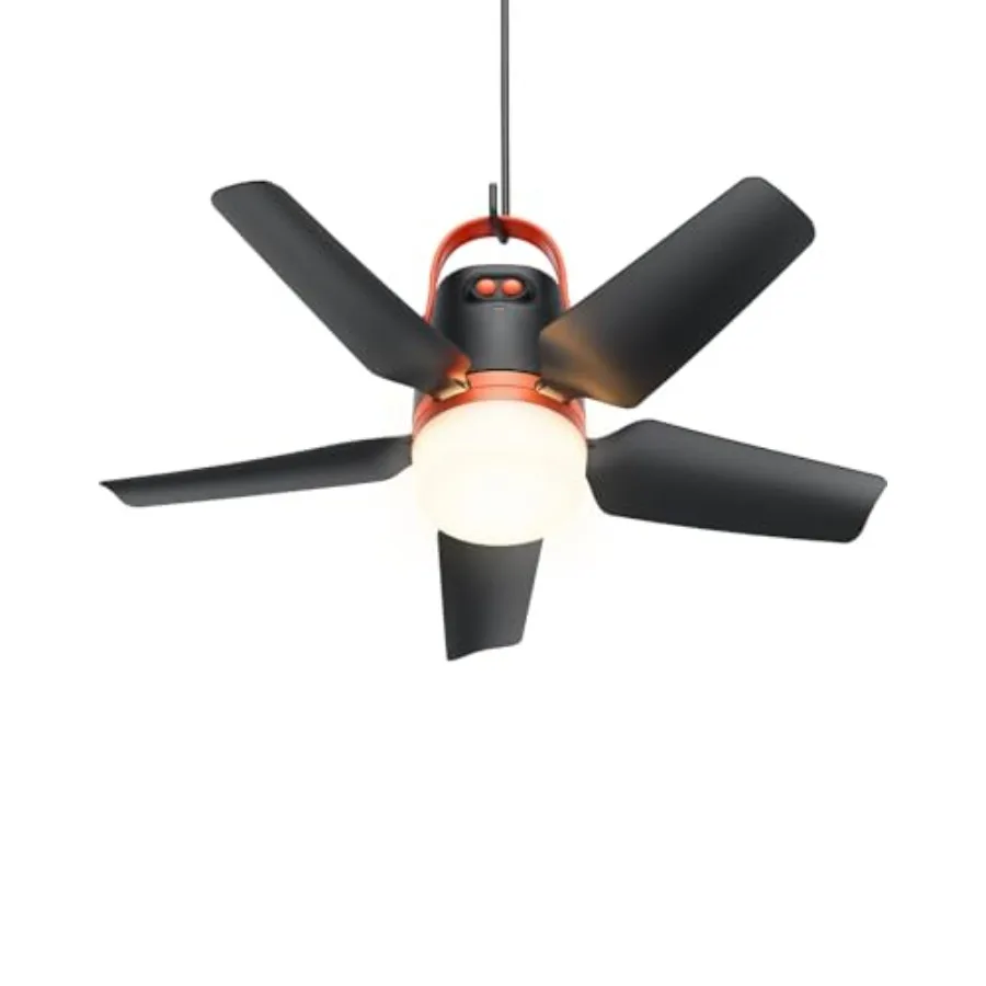 

20" Canopy Fan with Lights, 20000mAh Battery Operated Ceiling Fan, Portable Outdoor Camping Fan with Remote Control, 4 Speeds a