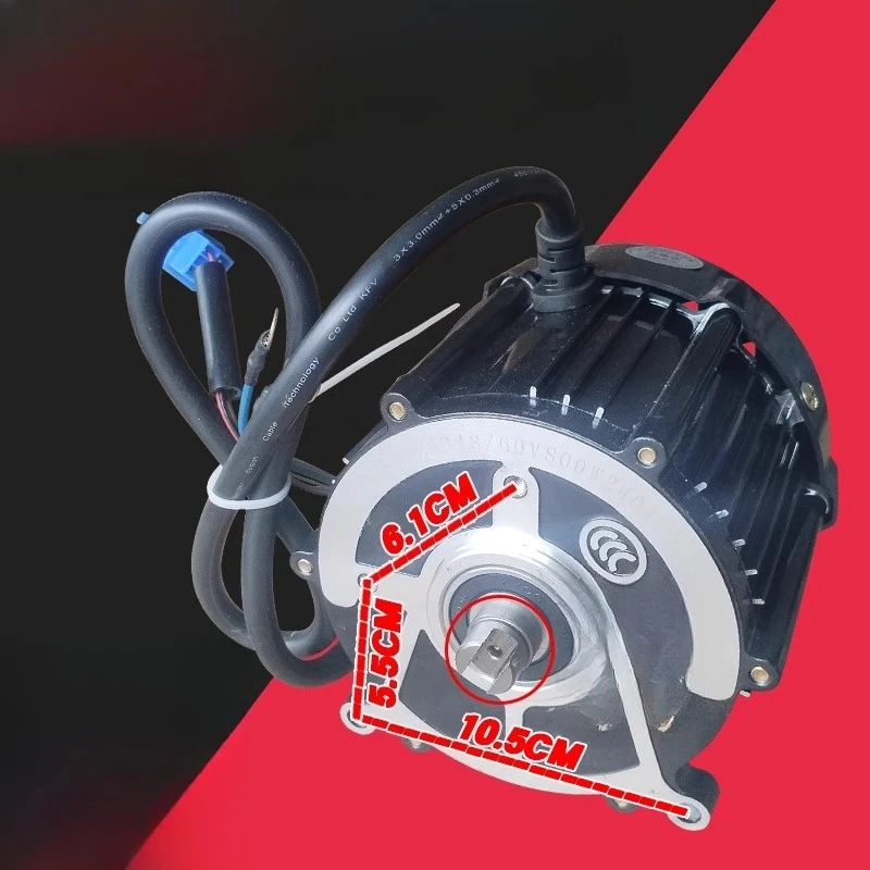 Outer One-Key Slot Head 5-Pole Differential Motor 48V-60V 500W-800W for Electric Tricycle, Cargo & Engineering Vehicles