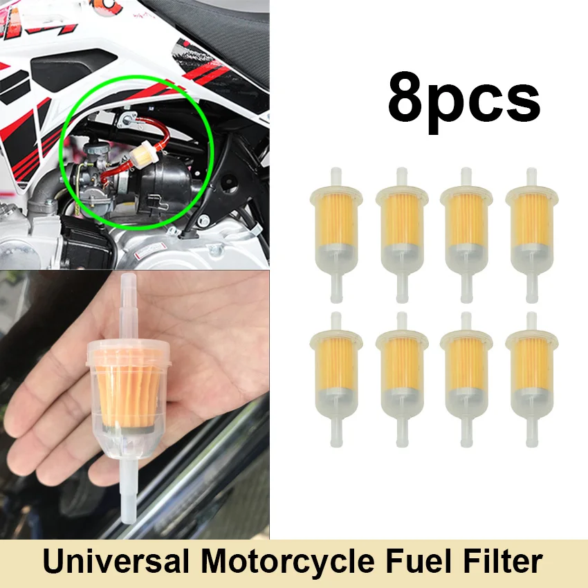 5/10Pcs Universal Motorcycle Fuel Filter  Motorbike Motor Oil Filters for Motorcycle Moped Scooter Dirt Bike ATV