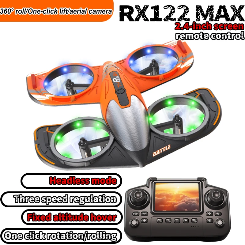 Mini Dron RX122 con cámara profesional FPV, hover de altitud fija con pantalla, Control remoto, Dron Rc, cuadricóptero aéreo para evitar