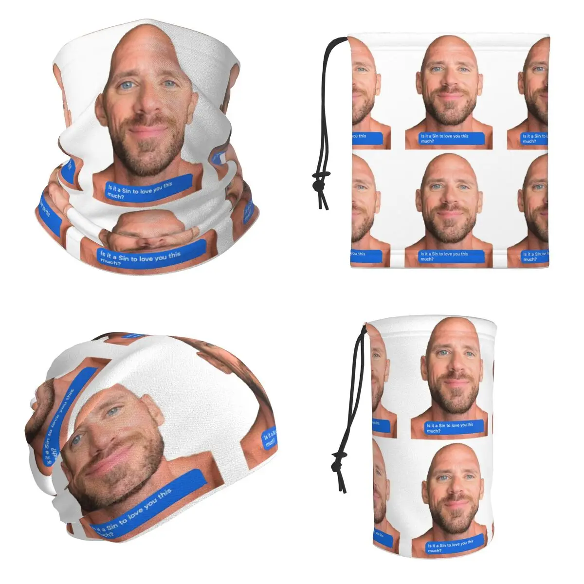 Johnny Sins Flirty Text Bubble Bandana Neck Gaiter Printed Face Scarf Running Cycling Scarf For Men Women Adult Winter