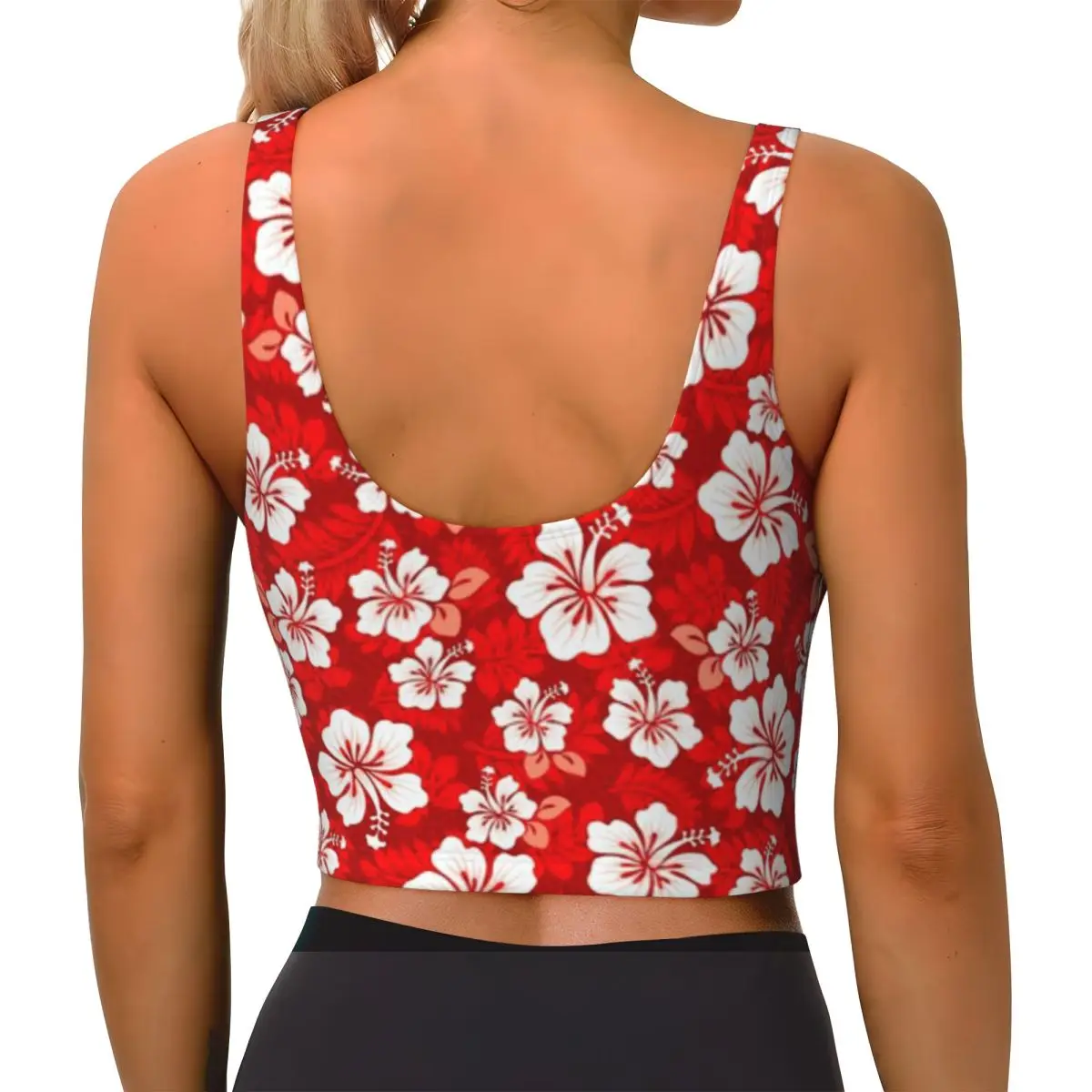 Postpartum Fitness Top Hawaiian Aloha Shirt Pattern Ed Road Cycling Padded Sports Vest