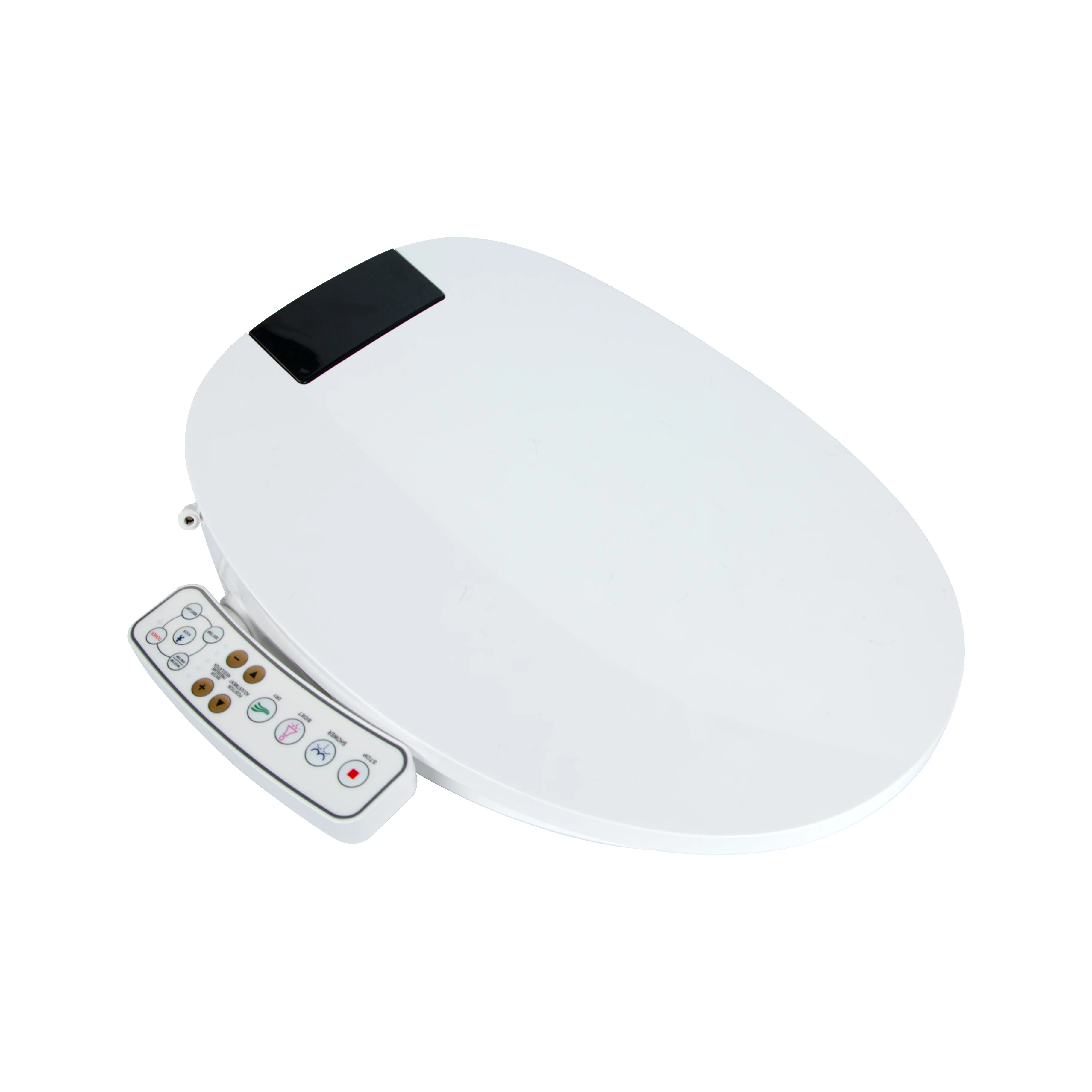 Premium V-Bidet Smart Toilet Seat Durable Plastic Self-Cleaning Features Adjustable Spray Moving Massage Sensor Elongated Shape