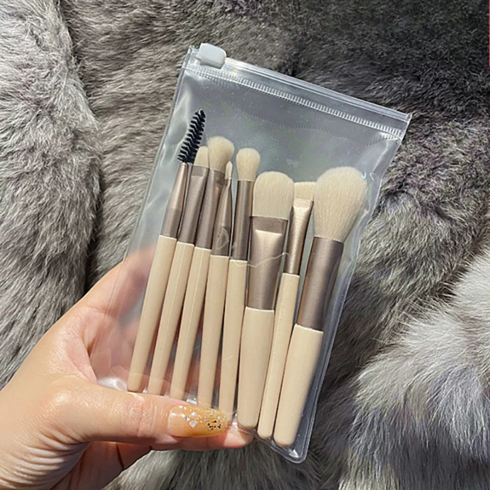 8Pcs  Fluffy Makeup Brushes Set for Cosmetics Foundation Blush Powder Eyeshadow Blending Makeup Brush Beauty Tool
