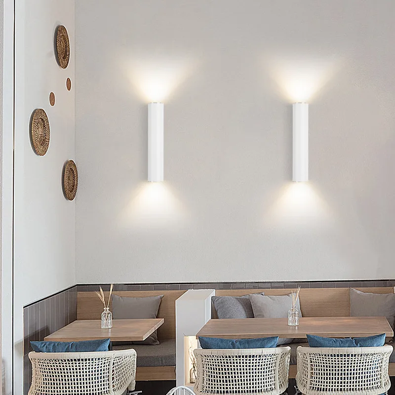 led読書用壁掛けランプ-室内-ホテル-ベッドサイド-cob-10w-スポットライト-ゴールド-ブラック-ホワイト-上下照射-壁掛け照明-寝室-階段用