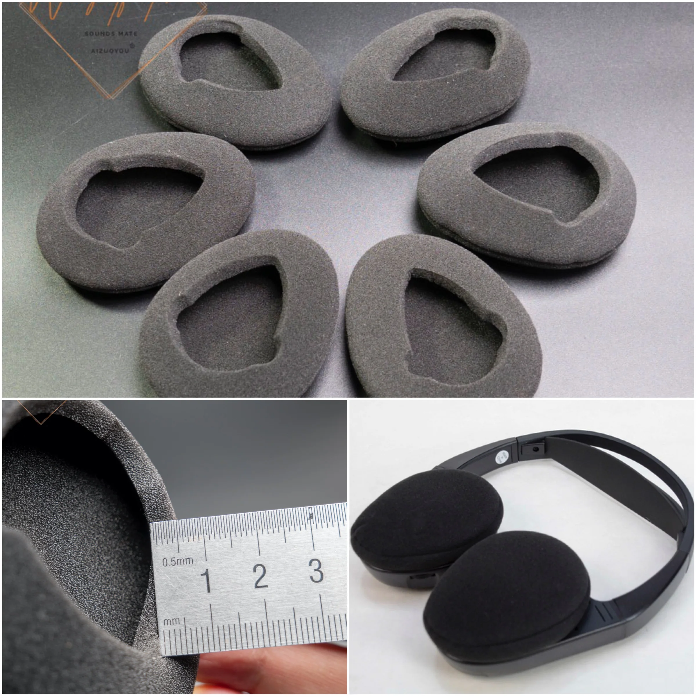 Foam Cushoin Ear Pads For Dodge Caravan Nitro Durango Headphone Headset EarPads Automobile Entertainment DVD Player Systems