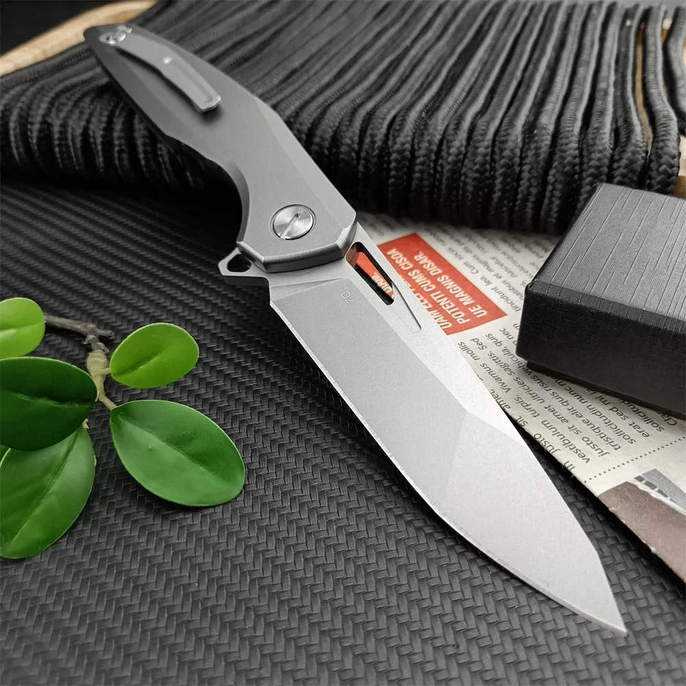 Russian F95NL Assisted Filpper Pocket Folding Knife D2 Blade 420 Steel Inlaid Carbon Brazing Handle Outdoor Tactical Knife