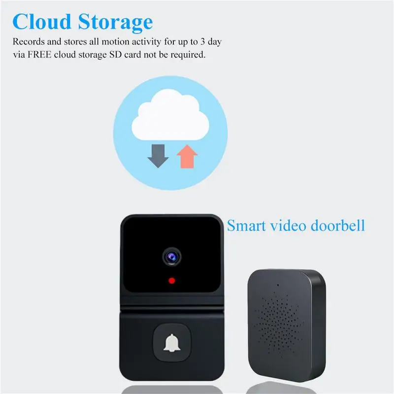 Wireless WiFi Outdoor Doorbell HD Camera Security Door Bell Voice Change Night Vision Video Intercom Home Monitor Door Camera
