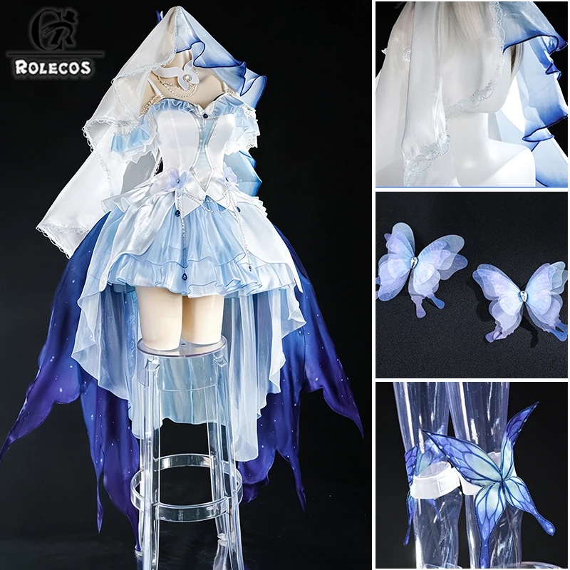 

ROLECOS Game Wuthering Waves Shorekeeper Cosplay Costume Original Design Wedding Gown Women Halloween Party Role Uniform