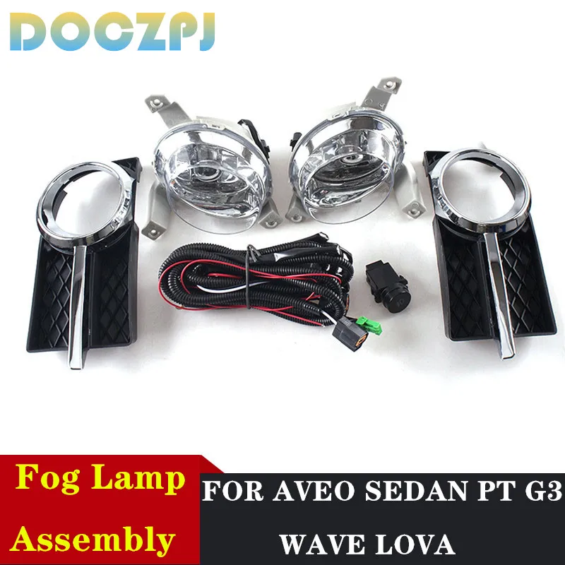Przedni zderzak samochodowy montaż lampy przeciwmgielnej jazdy dla LOVA dla AVEO Sedan dla PT G3 Wave 2007 2008 2009 2010 dodatkowy zestaw świateł błyskawicznych