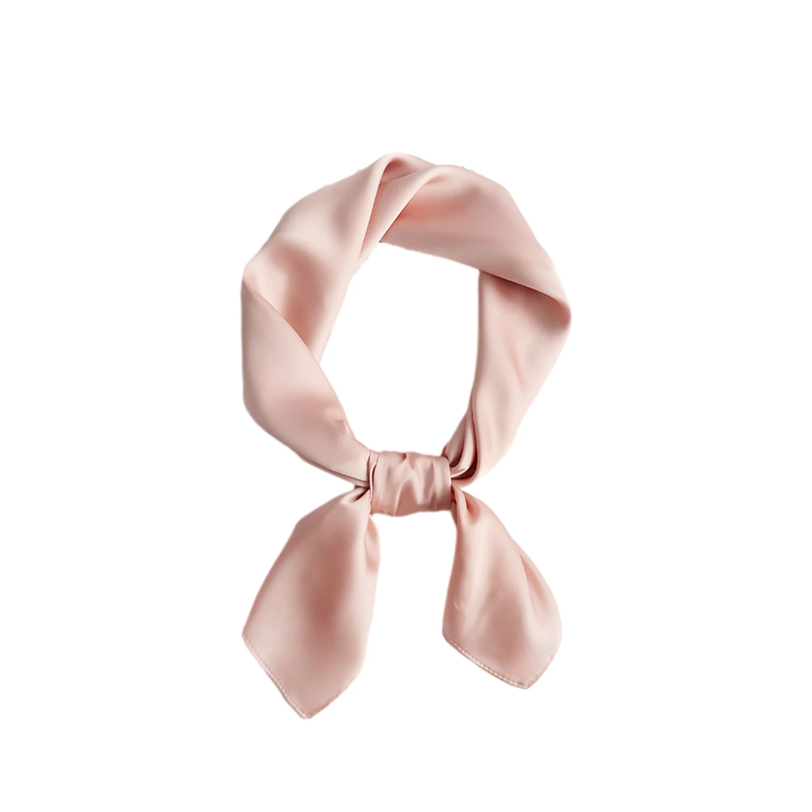 Ice Silk Stylish Solid Satin Square Scarf For Women Wide Application Soft And Comfortable Premium