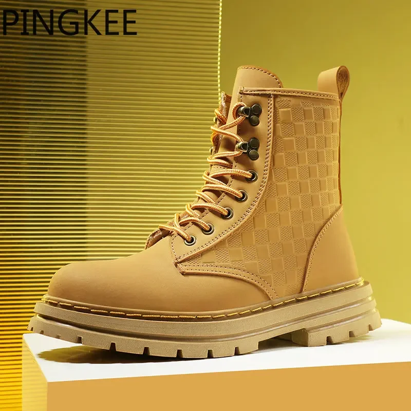 

New Style Leather Fashion Ankle Shoes Winter Chelsea Boots Non-slip Men Boots Comfortable Motorcycle Outdoor Leather Boots