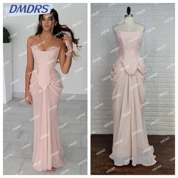 Charming one-shoulder Prom Dress 2025 Elegant Chiffon Bride Gown Classic Customized  Floor Length Bride Robe Vestidos De Novia