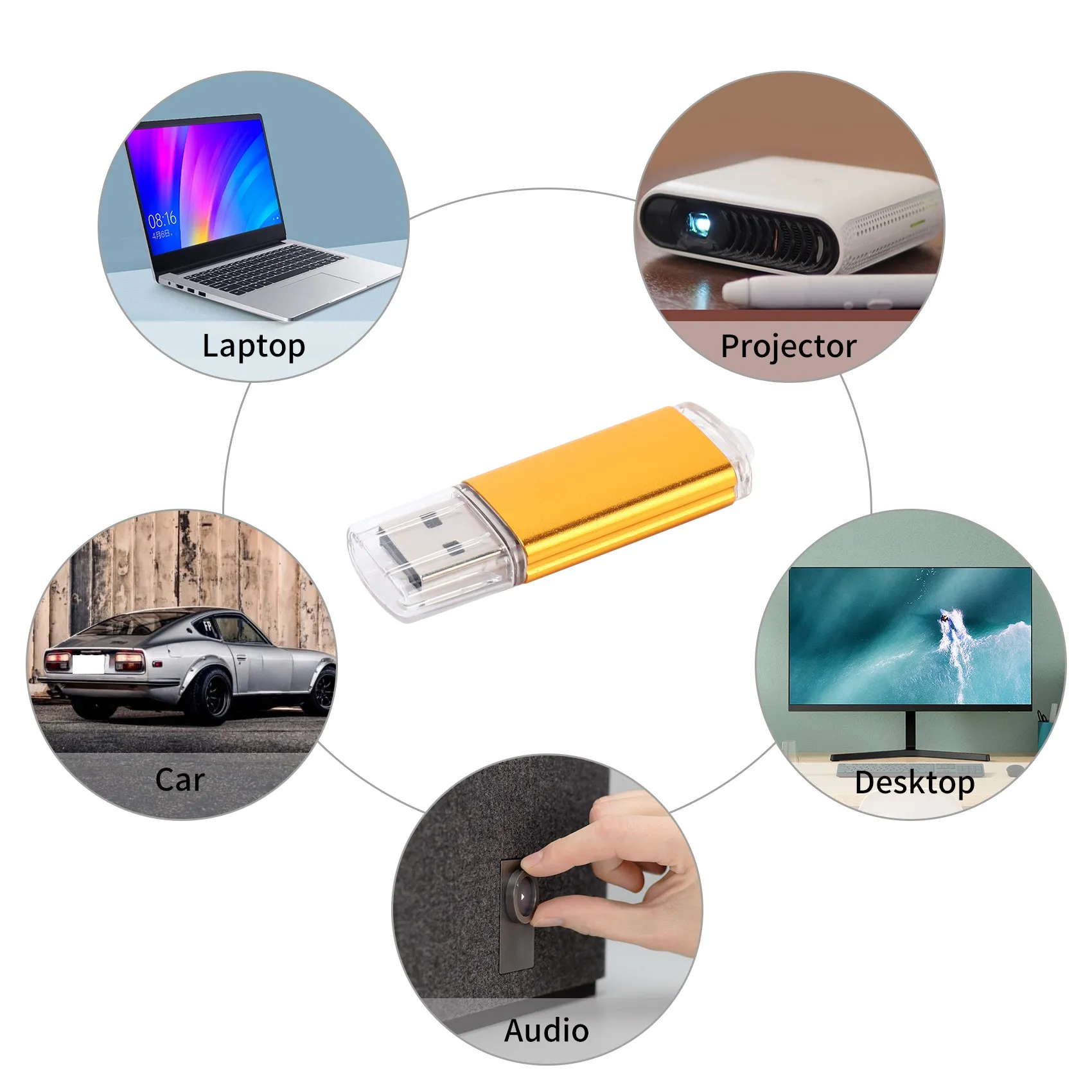 TCE 10 x 512MB Memory Stick USB Flash Drive USB Flash Drive USB 2.0 Gold