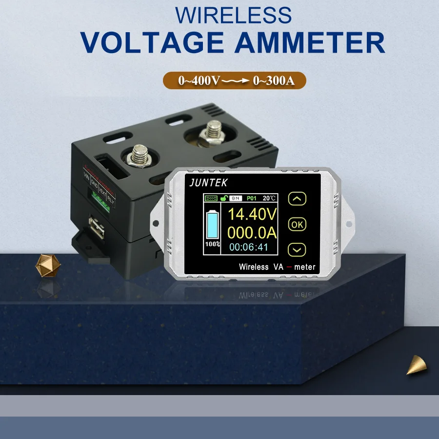 VAT4300 400V 300A rilevatore di corrente di tensione Wireless monitoraggio della batteria dell\'auto 12V 24V 48V contatore Coulomb VAT1100 VAT1200