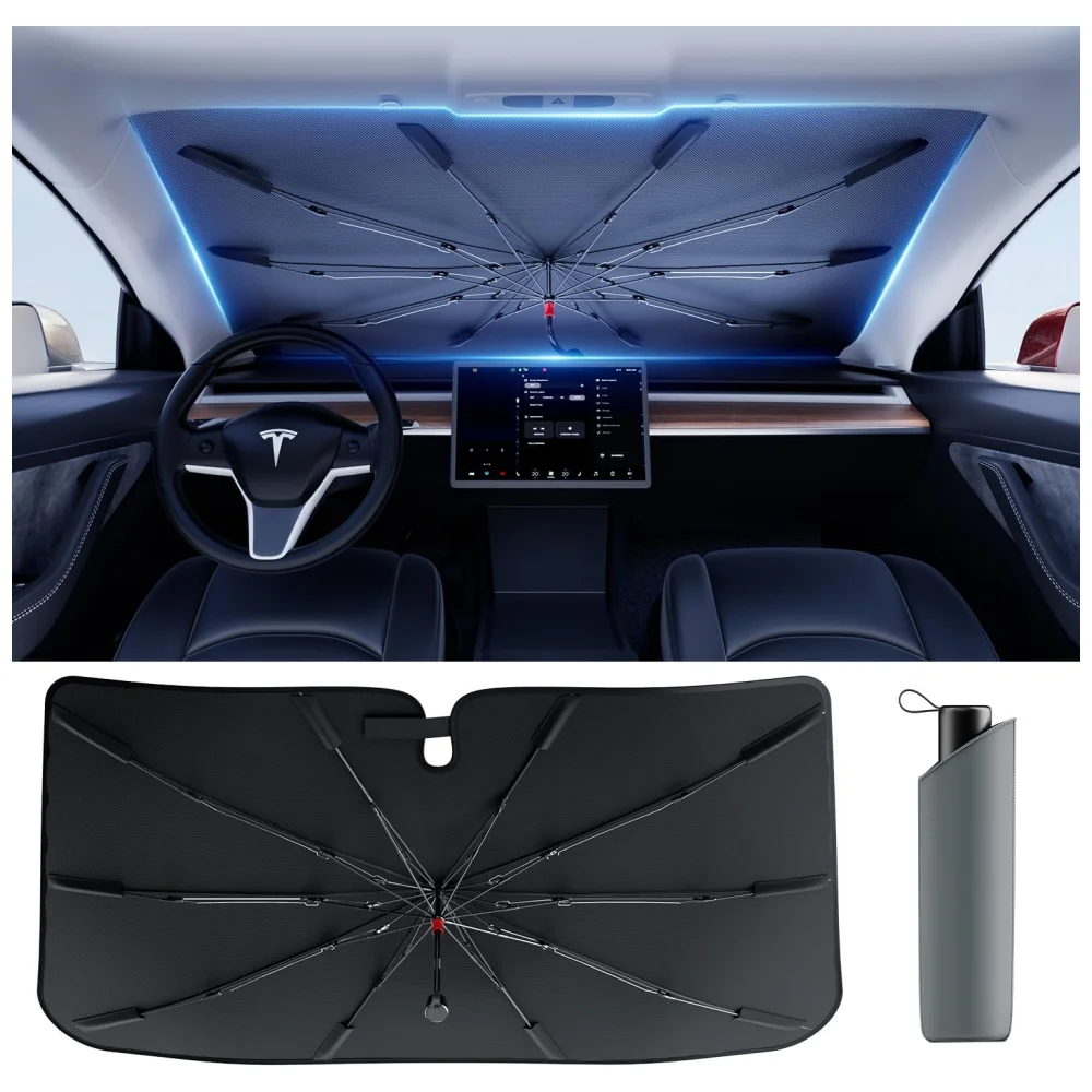 フロントガラス用サンシェード-ナノアイスクリスタルコーティング-upf50-uvカット-熱遮断-車-suv-トラック汎用