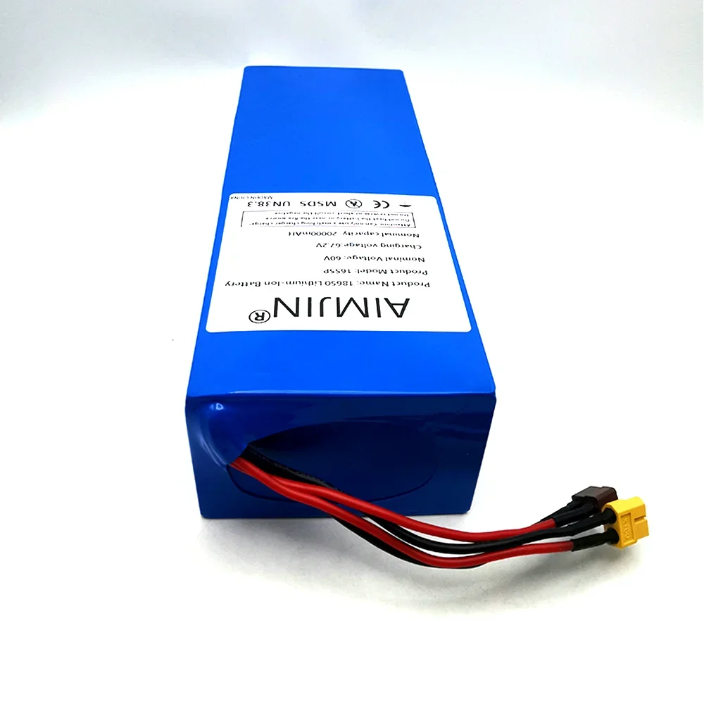 Akumulator 60 V 18650 16S5P 20000 mAh Akumulator litowy o dużej mocy 2000 W z wbudowanym akumulatorem litowo-jonowym BMS